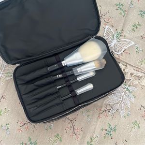 Dior Beaute Brush Set with Zip Pouch Beauty 4 piece travel GWP
